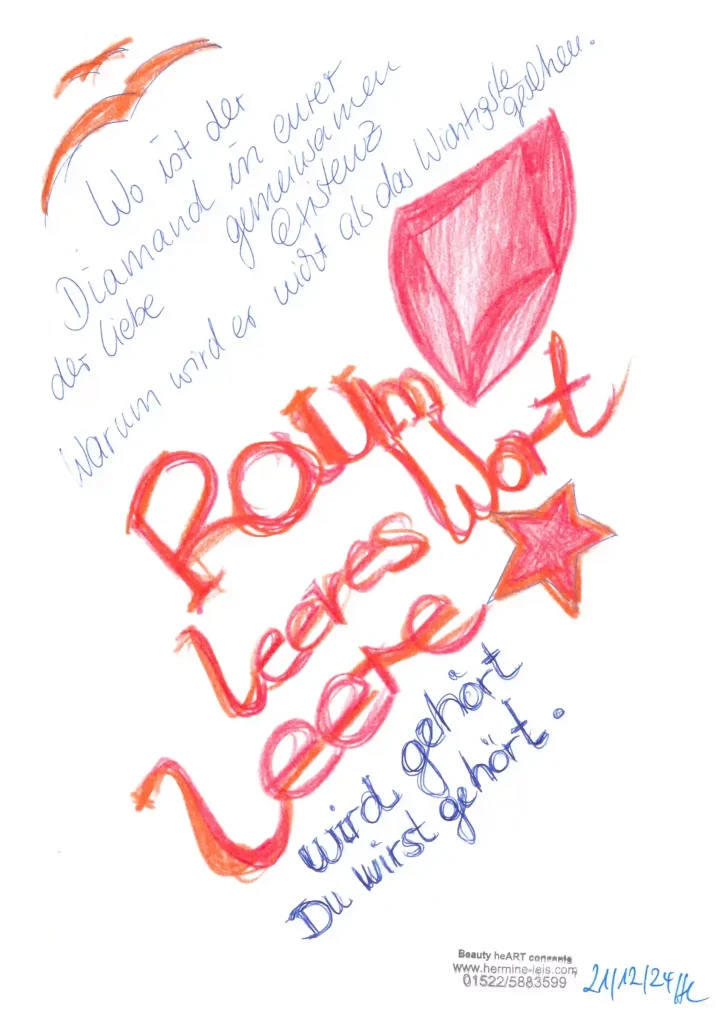Text mit bunten Illustrationen