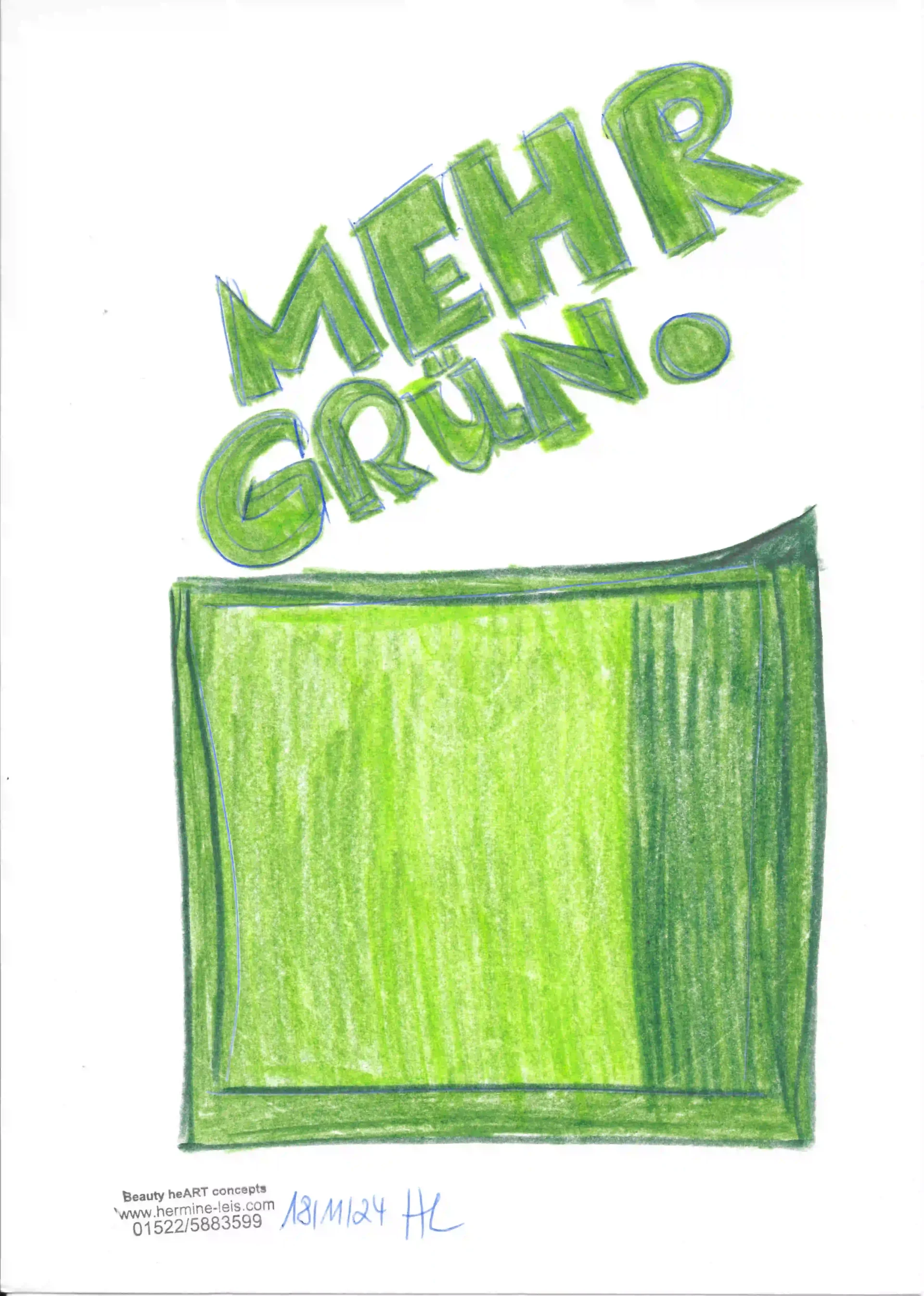 Mehr Grün in buntem Stil